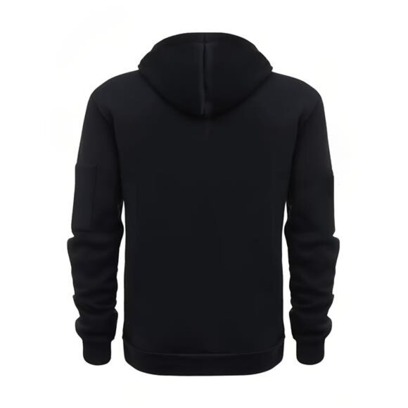 NWT Men's Technical Quarter-Zip Hoodie Navy Blue Utility Pocket Sweatshirt - Picture 2 of 5